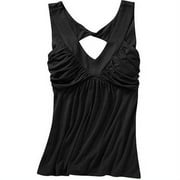 Susie Rose Juniors Plus V-Neck Cut Out Back Tank