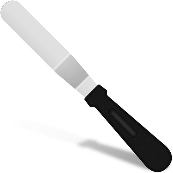 Stainless Steel Offset Icing Spatula with PP Handle - Perfect for Cake Decorating & Frosting (8 inch)