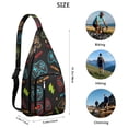 thumbnail image 3 of Gaming Controller Print Sling Bag&nbsp;- Cool Retro Joystick Pattern Crossbody Backpack for Gamers, Water-Resistant Shoulder Pack (Colorful Graffiti Design, Lightweight & Durable), 3 of 4