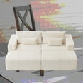 thumbnail image 5 of Modern 87" Oversized Cloud Plush Sectional with Removable Footstools for Indoor Spaces, 5 of 18