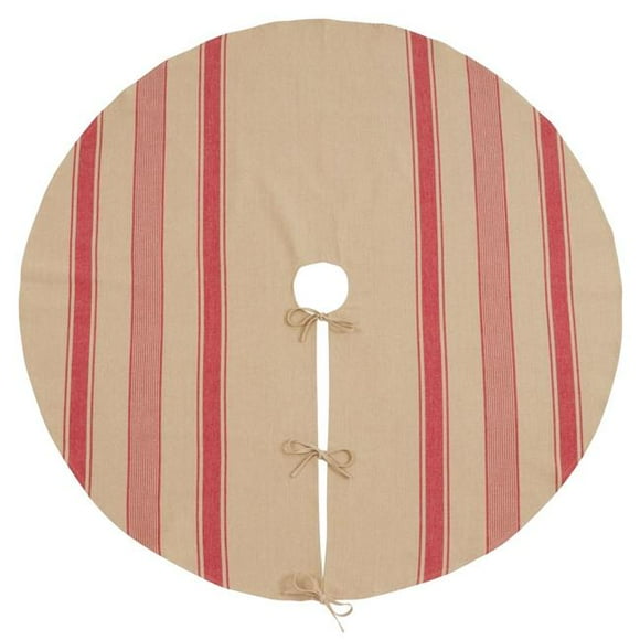 SARO Jupe Ronde Rouge à Bandes de 72 Po. Design Arbre