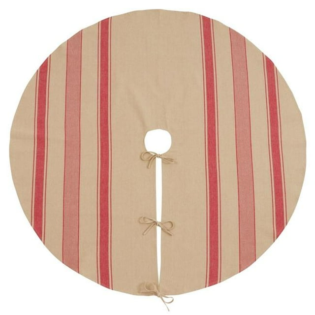 SARO Jupe Ronde Rouge à Bandes de 72 Po. Design Arbre