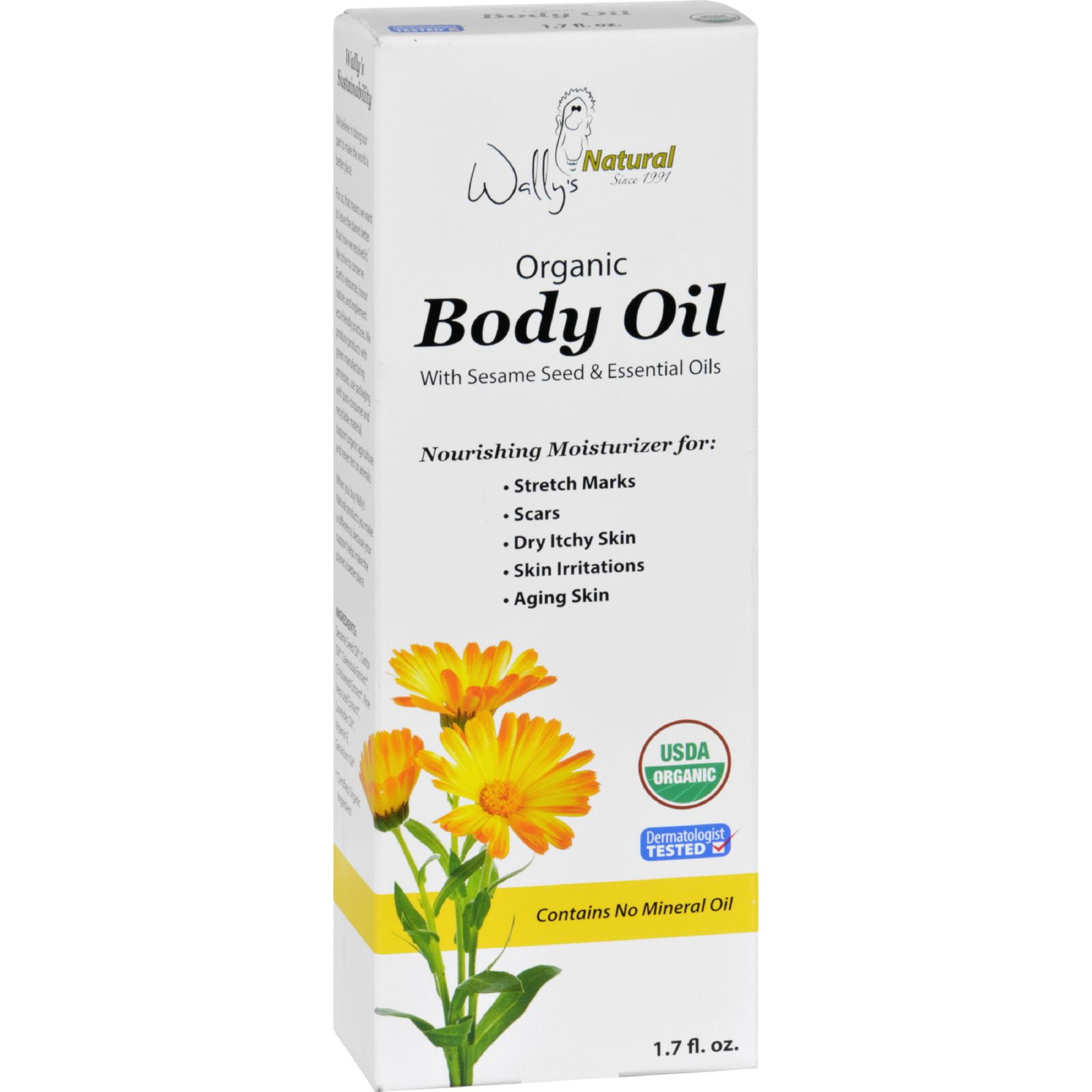 Wallys Natural Products Body Oil Organic 1.7 oz