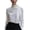 White, variant on Professional Blouses for Women with High Neck Side Bow Tie Long Sleeves Draped Front and Relaxed Bodice Elegant Tie Neck Blouse for Office and Interviews Beige S