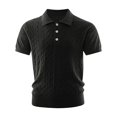 thumbnail image 4 of Men Polo Shirts Solid Color Short Sleeved T-Shirt Loose Polo Shirt, 4 of 5