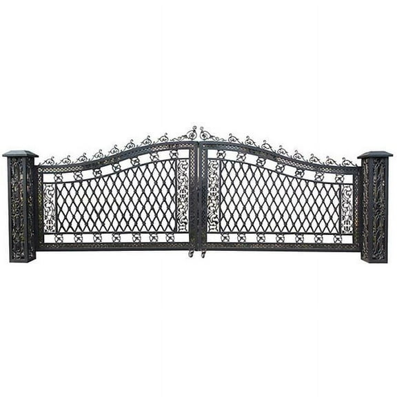 AFD Home 11114919 Bridgeton Moore Wide Driveway Gate, Black
