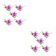 thumbnail image 2 of Yuarrent 5X flor artificial planta falsa decoración de boda calcomanía para el hogar tamaño compacto arreglo atractivo decoración de oficina Púrpura 2Conjunto, 2 of 6