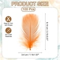 thumbnail image 2 of Uxcell 100 Pack Orange Craft Feathers, 3-6 Inch Colored Feathers for Crafting, Fluffy Feather Bulk for DIY Crafts, Dream Catcher Supplies, Wedding Party Decoration, 2 of 6