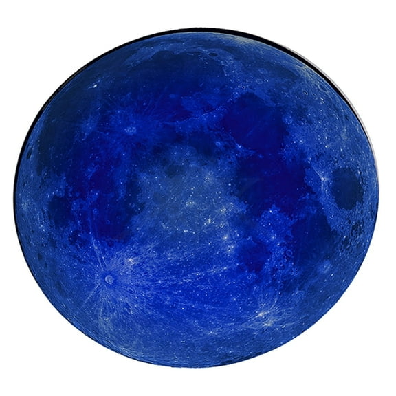KuzmarK 12" Round Glass Cutting Board - Blue Moon