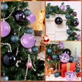 thumbnail image 2 of Lyacmy 24 Pcs Christmas Ball Ornaments Set, 4in & 2.4in Purple Shatterproof Ball Hanging Ornament with Pre-Tied Strings for Christmas Tree Decorations, 2 of 7