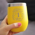 thumbnail image 3 of Bevvee Insulated Wine Tumbler 12 oz Cheers 1 Year Gifts for Wine Lovers Tumblers, 3 of 4