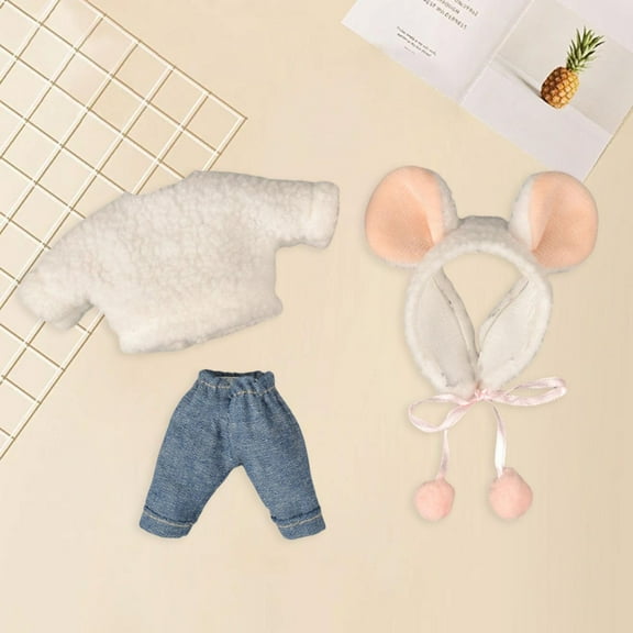 Vaveren Mini Doll Clothes Adorable DIY Doll Clothing for Pendant Doll Christmas Gift