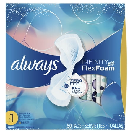 Always Infinity Pads with Wings, Unscented, Size 1 (Choose Your