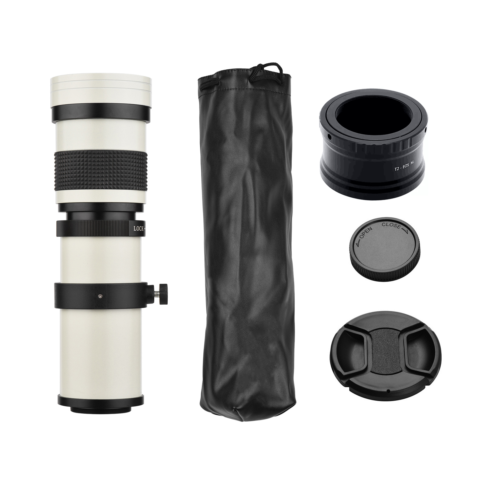 Walmeck  MF Super Telephoto Zoom Lens F8.3-16 420-800mm T2 Mount with M-mount Adapter Ring 14 Thread Replacement for  M M2  M5 M6 Mark II  M50 M100 M200 Cameras - image 2 of 7