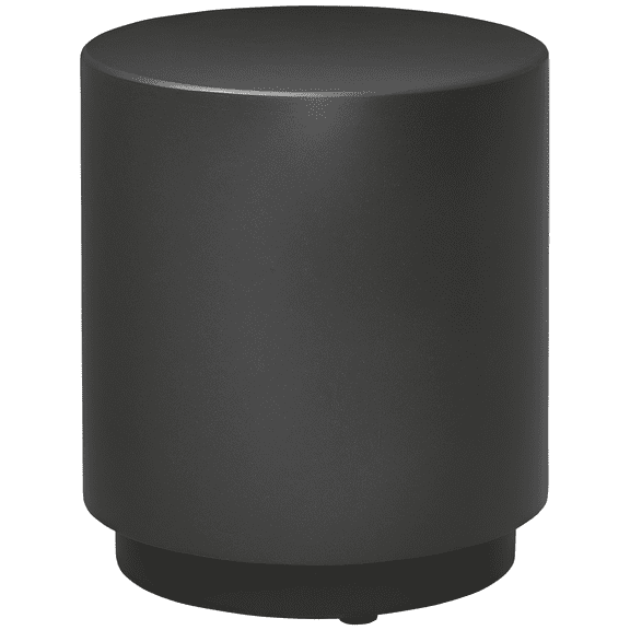 Grace Paws Lightweight Accent Table with Concrete Finish Round Side Table, Dark Gray