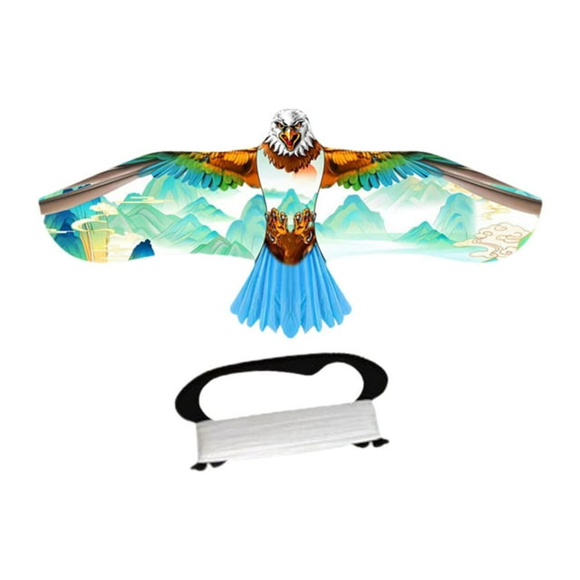 Eagle Kite Fácil de volar con Line Ripstop Kite para principiantes para caminatas en el patio de la playa A