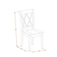 thumbnail image 5 of East West Furniture Monza 3-piece Dining Set with X-Back Chairs in Cherry, 5 of 5