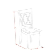 Dining Room Set Buttermilk & Cherry, NICL5-BMK-W