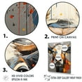 thumbnail image 3 of Designart "Urban Pop Art With A Cow I" Animals Cow Floater Framed Canvas Wall Art, 3 of 5