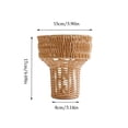thumbnail image 3 of Yunuuuoa Wicker Weave Floral Arrangement Basket Box for Home Decor Table Centerpiece Vase Planter with Ice Cream Style Design for Living Room Wedding Party, 3 of 6