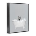 thumbnail image 2 of Stupell Industries Rustic Lodge Wolf Blue Bath Cute Black Framed Giclee Art, 16 x 20, by Leah Straatsma, 2 of 7
