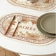 thumbnail image 4 of lote De 2 Juegos De Mesa Simples De La Srie Ovale Marron De Fleurs De Style Maison Rtro Orange Rsistant L'usure Et L'eau, 4 of 5