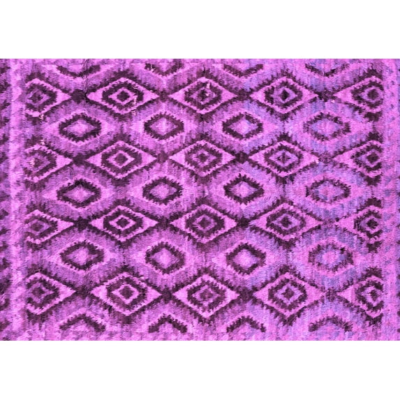 Ahgly Company Indoor Rectangle Abstract Purple Modern Area Rugs, 8' x 12'
