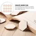 thumbnail image 5 of Landege 100 Pieces Hexagon Wooden Chips Unfinished Wood Slices for Crafts Painting Blank Cutouts Beige Wood Craft Supplies, 5 of 10