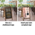 thumbnail image 6 of Excello Global Products A-Frame Combo, Chalkboard and Coroplast Poster Holder, 24x36, Brown, 6 of 8