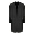 thumbnail image 5 of Sakmal Lightweight Chunky Cardigan Sweaters for Women Fall Winter Open Front Plus Size Duster Cardigan Black Long Sweater with Pockets, 5 of 7