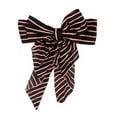 thumbnail image 4 of Unique Bargains 1 Pc Bow Stripes Ribbon Hair Clips Black, 4 of 5