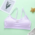 thumbnail image 2 of Diufon Bras for Girls Cotton Seamless Spaghetti Straps Full Coverage Sleep Bra Casual Breathable Bra with Pads, 2 of 4