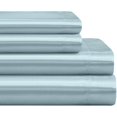 thumbnail image 2 of HTOOQ Silky Super Soft 4 Piece Deep Pocket Satin Sheet Set, King Size Light Blue, 2 of 6