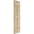 thumbnail image 3 of Ekena Millwork 11 1/2"W x 68"H Rustic Two Board Spaced Board-n-Batten Sandblasted Faux Wood Shutters (Per Pair), Primed Tan, 3 of 11