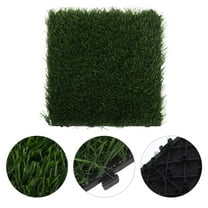 Hemoton Portable Artificial Turf Tiles with Realistic Fake Grass for Garden Versatile Assembly Durable PE