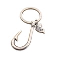 thumbnail image 2 of OUNONA Fish Hook Keychain De Metal Plateado Con Colgante Creativo Para De, 2 of 6