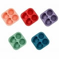thumbnail image 4 of Ice Cube Tray,Rose & Heart Large Ice Cube Tray Non Stick Food Grade Silicone Ice Ball Maker Whiskey Ice For Cocktails Whiskey Built In Funnel, 4 of 9