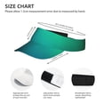 thumbnail image 3 of Pofeuu Green Turquoise Teal Print Sunscreen Visor Cap Adjustable Sport Empty Top Baseball Sun Cap for Men Women Sports Outdoor Headwear, 3 of 7