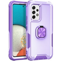 Nalacover For Samsung Galaxy A53 5G Slim Case,Luxury Hybrid Hard PC and TPU Rugged Bumper 3-In-1 Rotatable Magnetic Ring Kickstand Four Corner Guard Shockproof Anti-Scratch Back Phone Cover.Purple