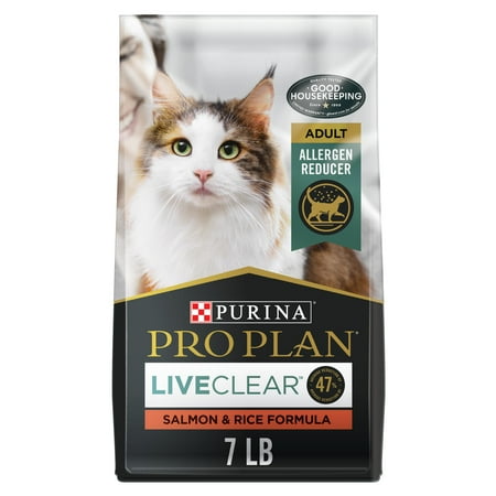 UPC: 0038100186119 | Purina Pro Plan Allergen Reducing High Protein Cat Food LIVECLEAR Salmon and Rice Formula 7 lb. Bag