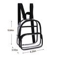 thumbnail image 3 of Pompotops Black Clear Backpack Heavy Duty Clear Bookbag Transparent Backpack Look Through Plastic Bookbag For School,Work,Stadium,Travel,Security,Festival,College (Black), 3 of 7