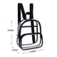 thumbnail image 3 of Mochila transparente resistente, mochila transparente, mochila de plástico transparente transparente, mochila para la escuela, el trabajo, estadios, viajes, seguridad, festivales, universidad (negro), 3 of 7