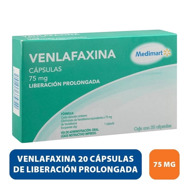 Venlafaxina Medimart 75 mg, 20 cápsulas de liberación prolongada