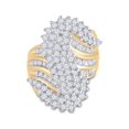 thumbnail image 2 of FB Jewels 10kt Yellow Gold Womens Round Diamond Cluster Ring 2.00 Cttw, 2 of 3