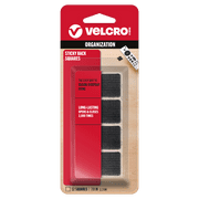 VELCRO Brand Sticky Back Mounting Squares Pack of 12 7/8 Inch Black Adhesive Sticky Back Hook and Loop Fasteners for Home, Office or Crafting Strong Secure Hold (90072)