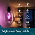 thumbnail image 3 of Linkind Matter Smart Light Bulbs, E12 Smart Color Changing Candelabra Light Bulbs, Tunable White (1800K–6500K), Works with Alexa/Apple Home/Google Home, E26 LED 40W 400LM, Music Sync, 1 Pack, 3 of 9