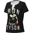 thumbnail image 4 of Mike Tyson's Shirt Women's V-Neck T-Shirt Short-Sleeved Tees Shirt Summer Deep V Top Black, 4 of 9