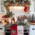 thumbnail image 4 of Merry Christmas Kitchen Towels Set of 2,Red Xmas Tree Dish Hand Towels Holiday Home Indoor Bathroom Party Seasonal Noel Decorations, 4 of 6