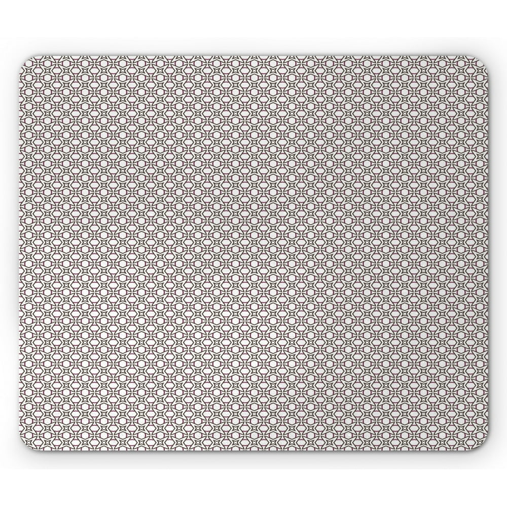 Abstract Mouse Pad, Connected Print of 4 Side Shapes Optical