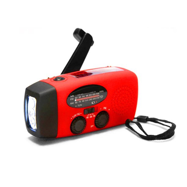 Multifuncional portátil AM FM NOAA Weather Radio Hand Solar Power